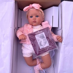 marissa made perfect in pink Annika lifelike baby girl porcelain doll